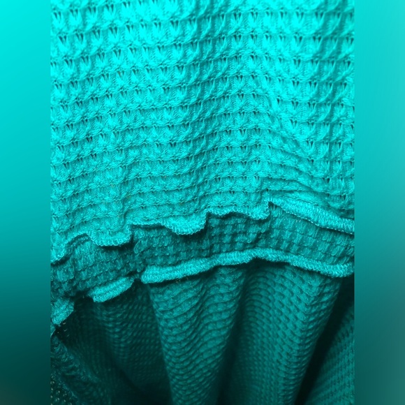 VENUS Teal Green V-Neck Waffle print Dress NWOT S Coverup - Picture 13 of 16